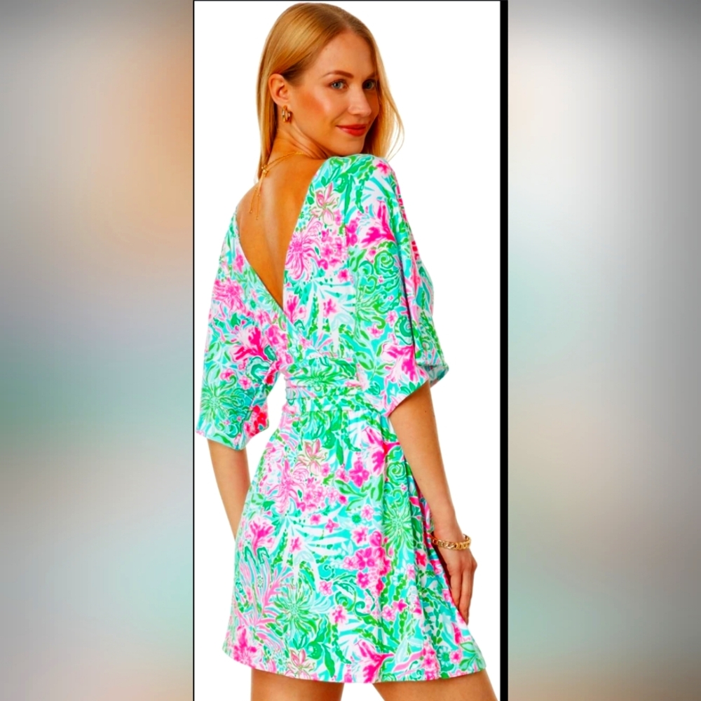 Lilly Pulitzer New M Parigi Skort Romper  nwt